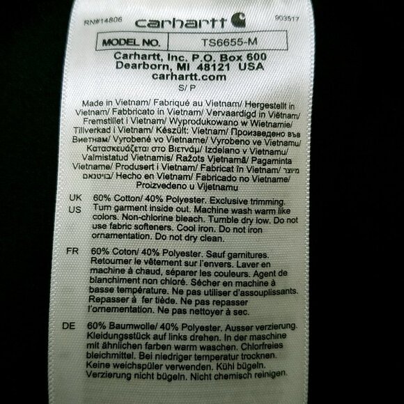 Carhartt Men’s Force Logo Hoodie Black Size Small NWT - Picture 11 of 13